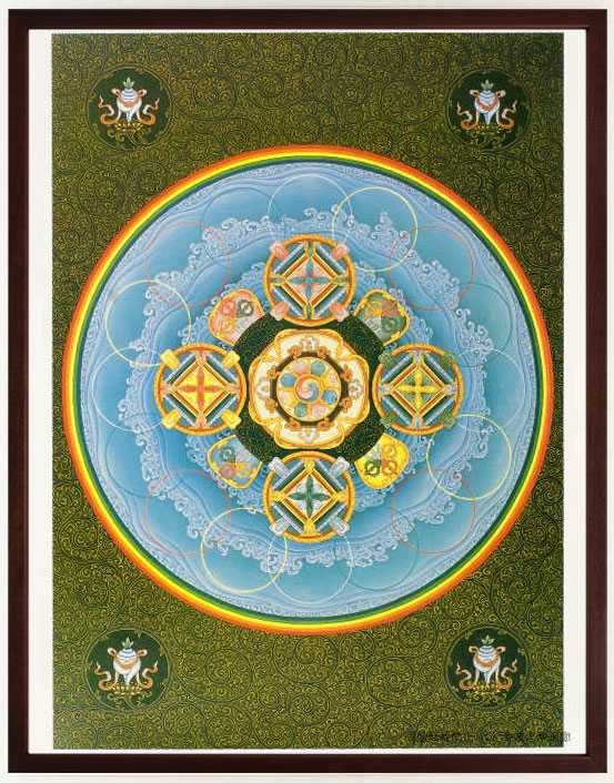 楽天市場】仏画 ポスター額 「虚空蔵菩薩」 複製画 額付き（額外