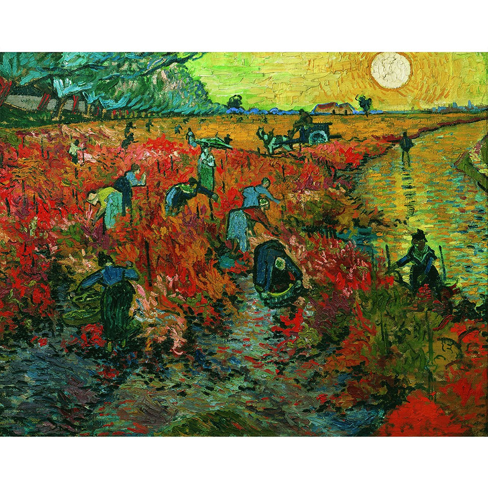 ゴッホ 赤い葡萄畑 複製画 キャンバス地にジクレー 額付き アルル時代 絵画 洋画 ポスト印象派 風景画 プーシキン美術館 ロシア モスクワ 所蔵 Bgh Bla Org Bw
