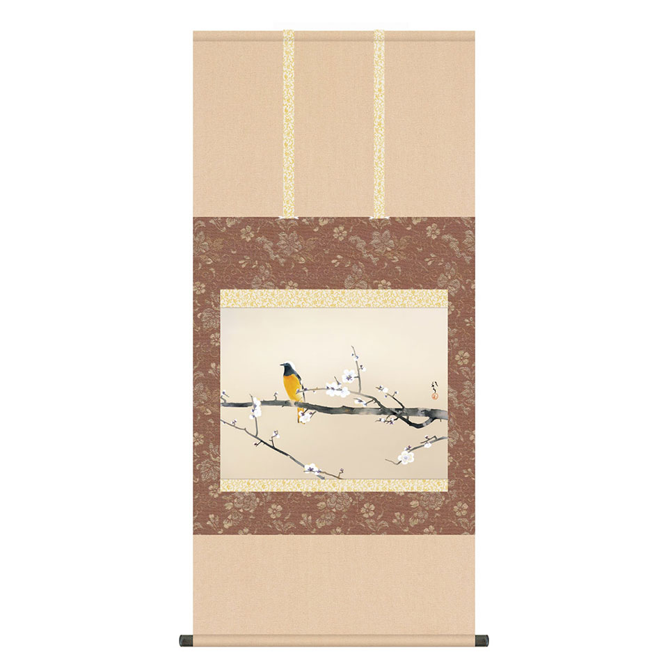 楽天市場】掛軸 川端龍子「牡丹」尺五（約54.5x115cm） 高精彩