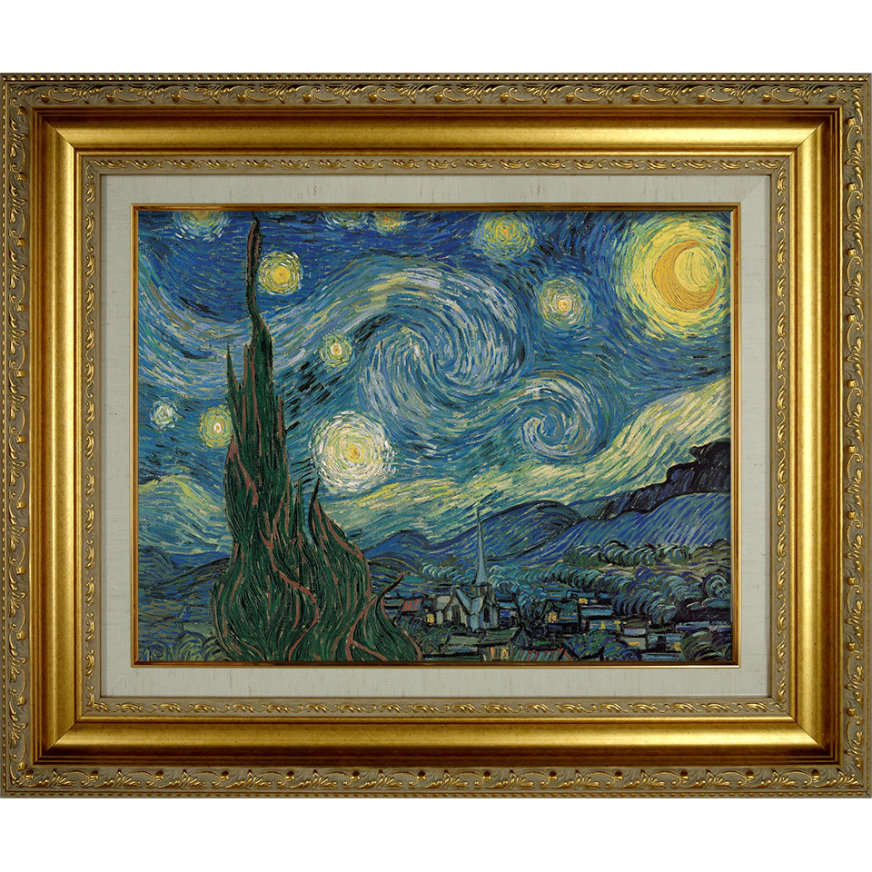 楽天市場】受注制作【大型新品】ゴッホ/星月夜/肉筆複製画模写