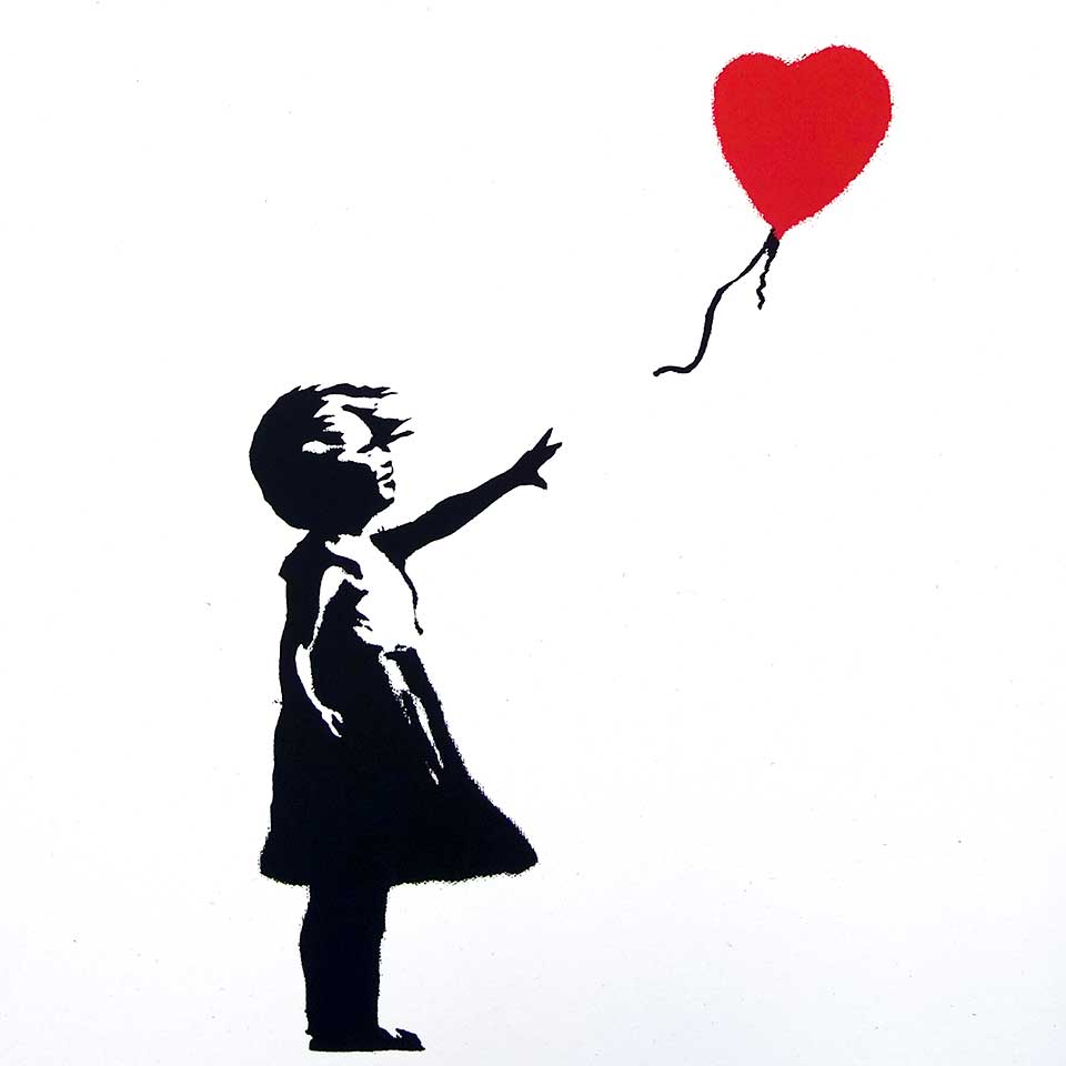 バンクシー Banksy 「Girl with Balloon」（風船と少女 | forext.org.br