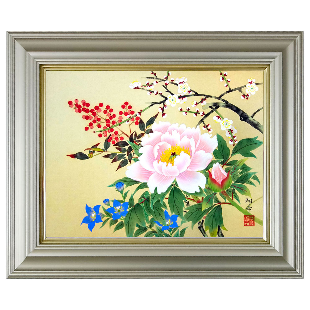 楽天市場】洋画 田川勤次 「ばら」 色紙に絵の具 新品の額入り