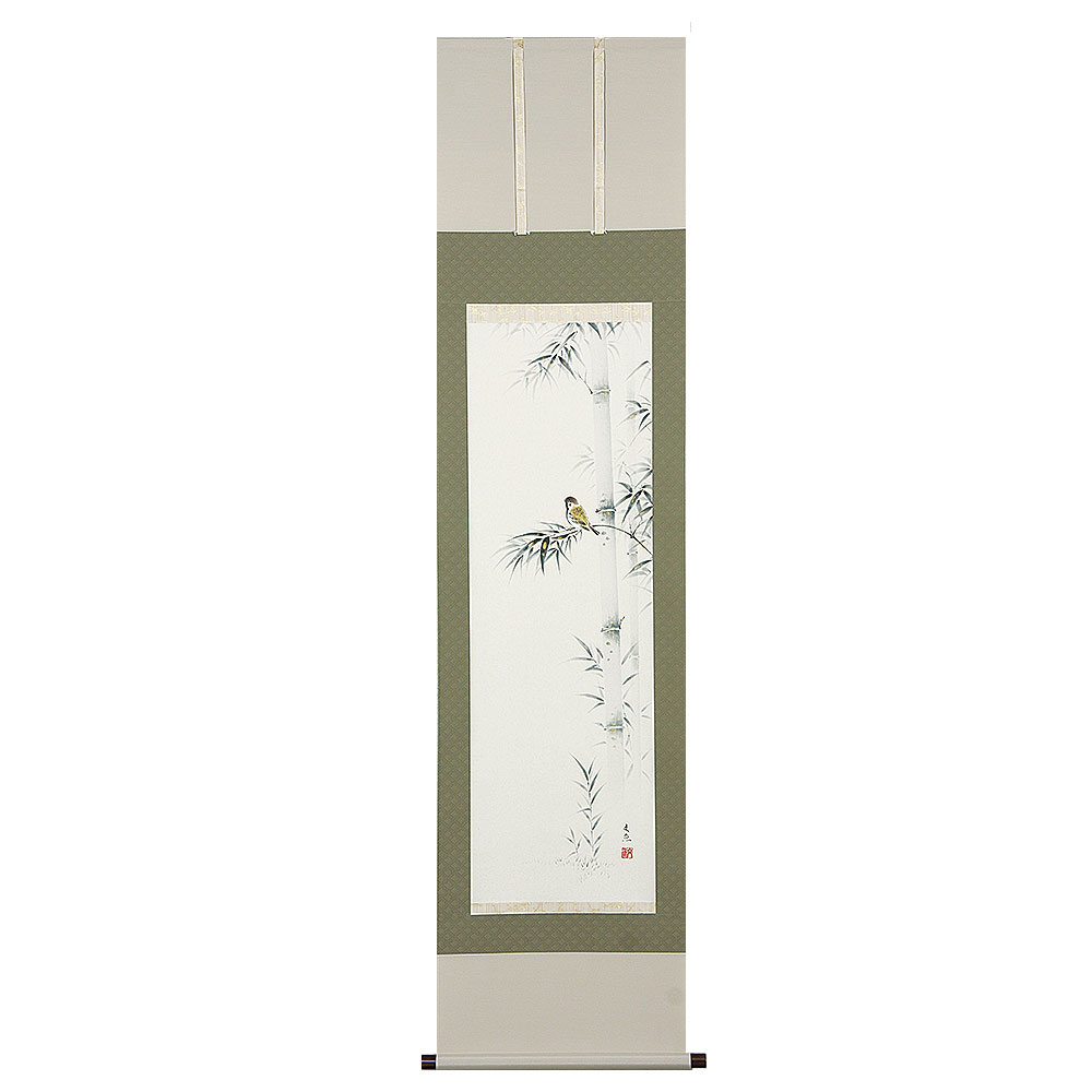 楽天市場】掛軸 中川幸彦 「紅白牡丹」 尺八横 日本画 真筆 手描き