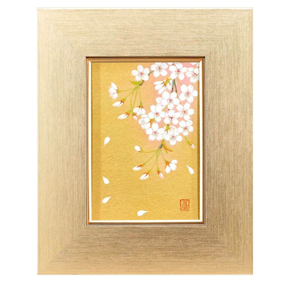 【額縁あり】秋桜(コスモス)の陶器作品 額縁あり】秋桜(コスモス)の陶器作品