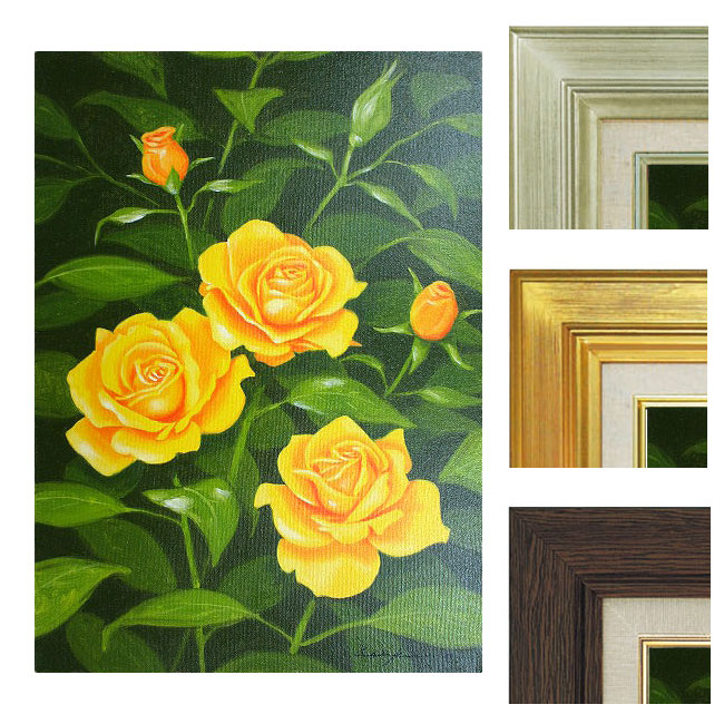 油絵 バラ 額付き 1_273d9036bba99124af03a88114a0