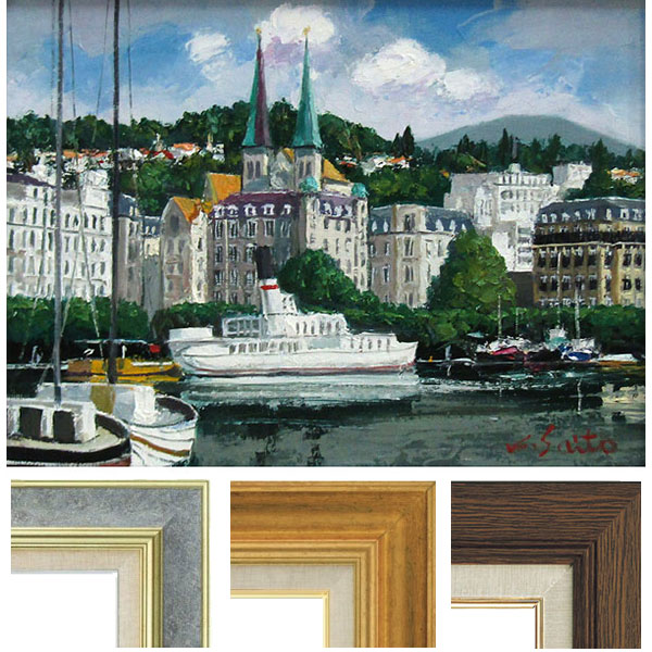 楽天市場】油彩画 F6号 広瀬和之 「地中海」 真筆 額入り 額装絵画