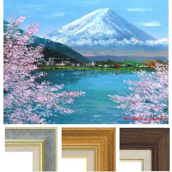 【通販なら】油絵 絵画 春の桜ボックス 絵画