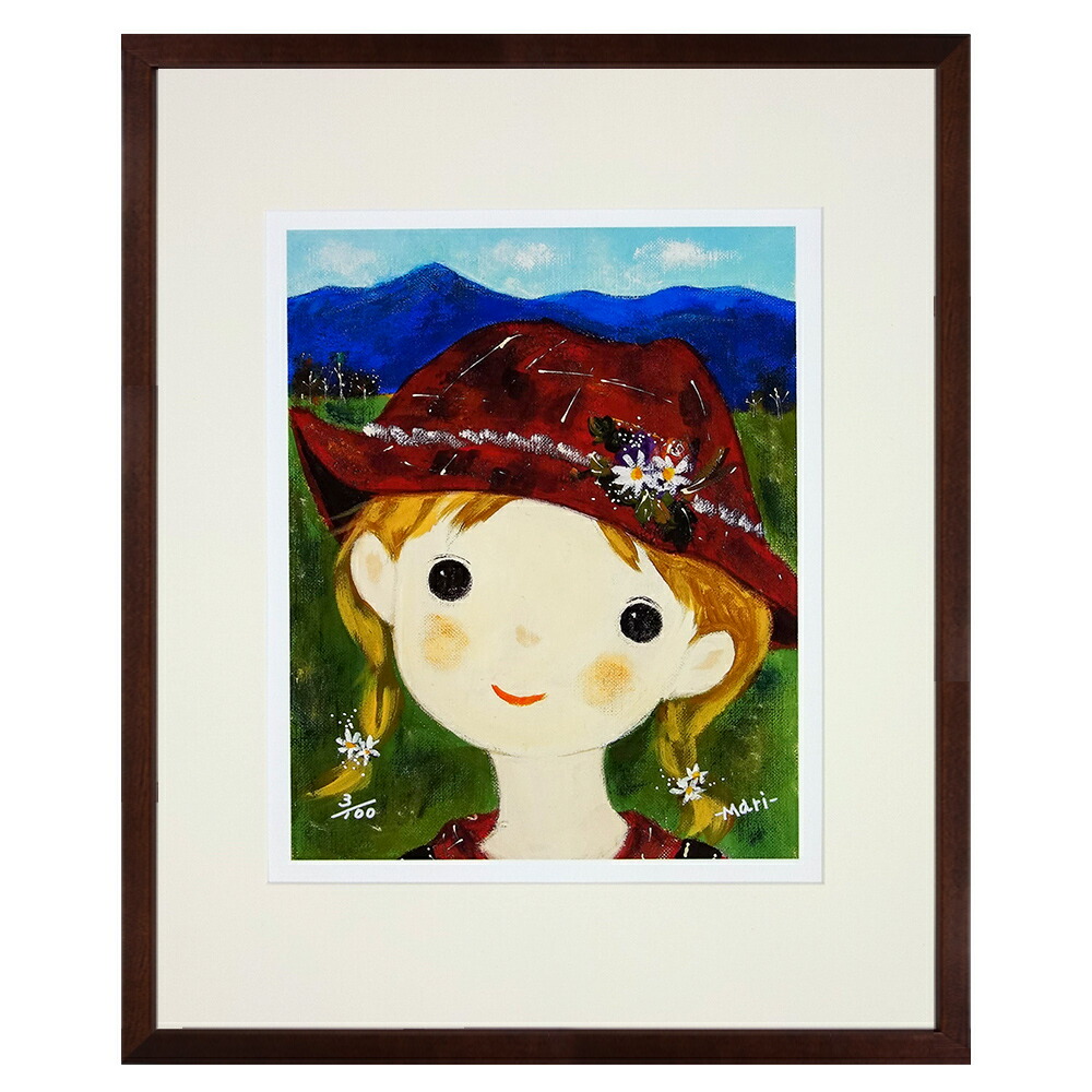 楽天市場】☆ 絵画 前田麻里 「オカリナを吹く少年」 ジグレー