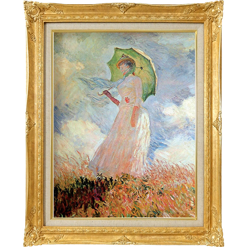 楽天市場】絵画 F6号 モネ ｢日傘を持つ女｣ 複製画 額入り 世界の名画