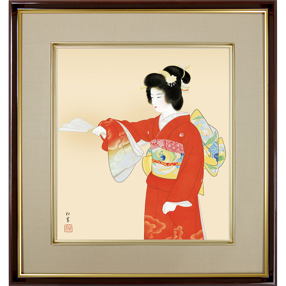 専用他の方発送×上村松園　【新蛍】lithograph 共シールあり 専用他の方発送×上村松園 【新蛍】lithograph 共シールあり