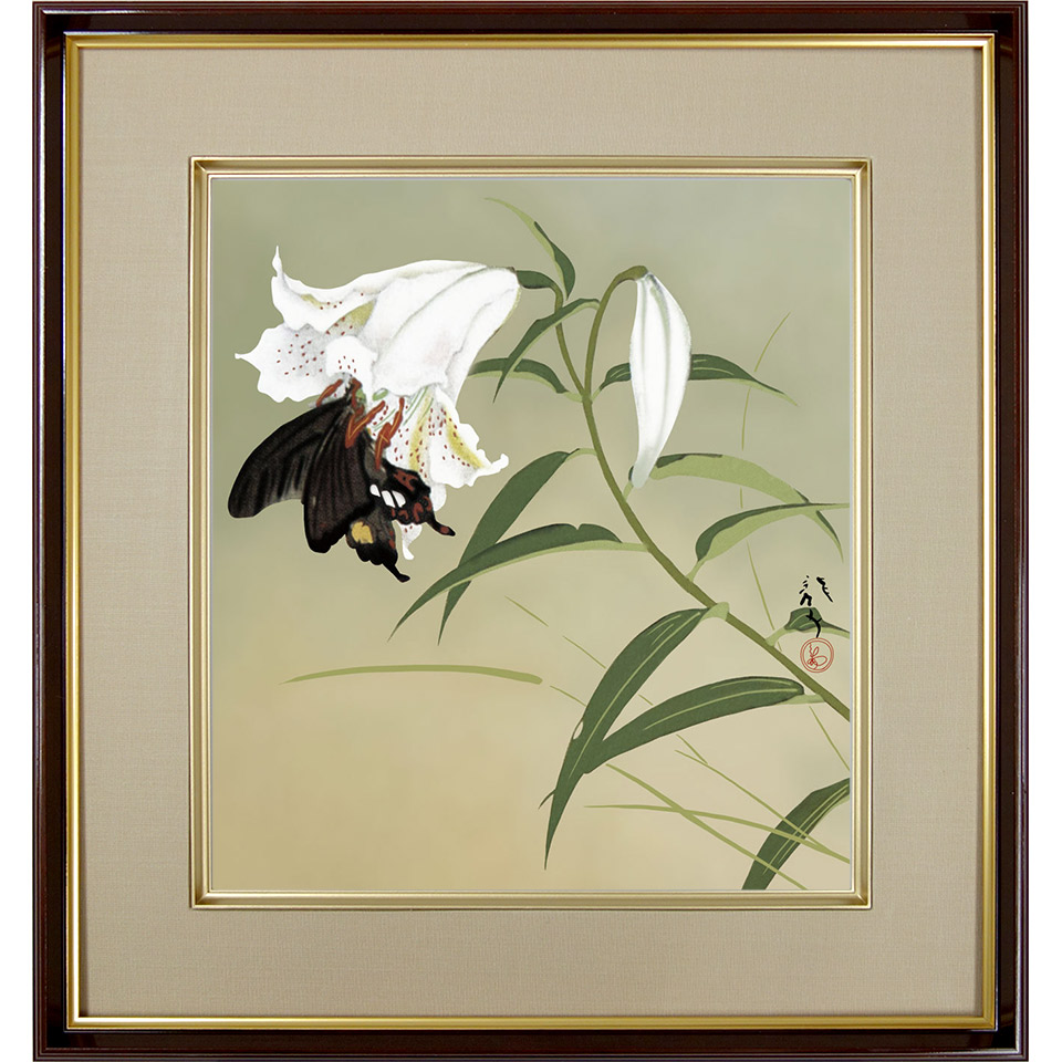 楽天市場】【色紙】 川端龍子「虹の如く」複製画 色紙 特殊工芸