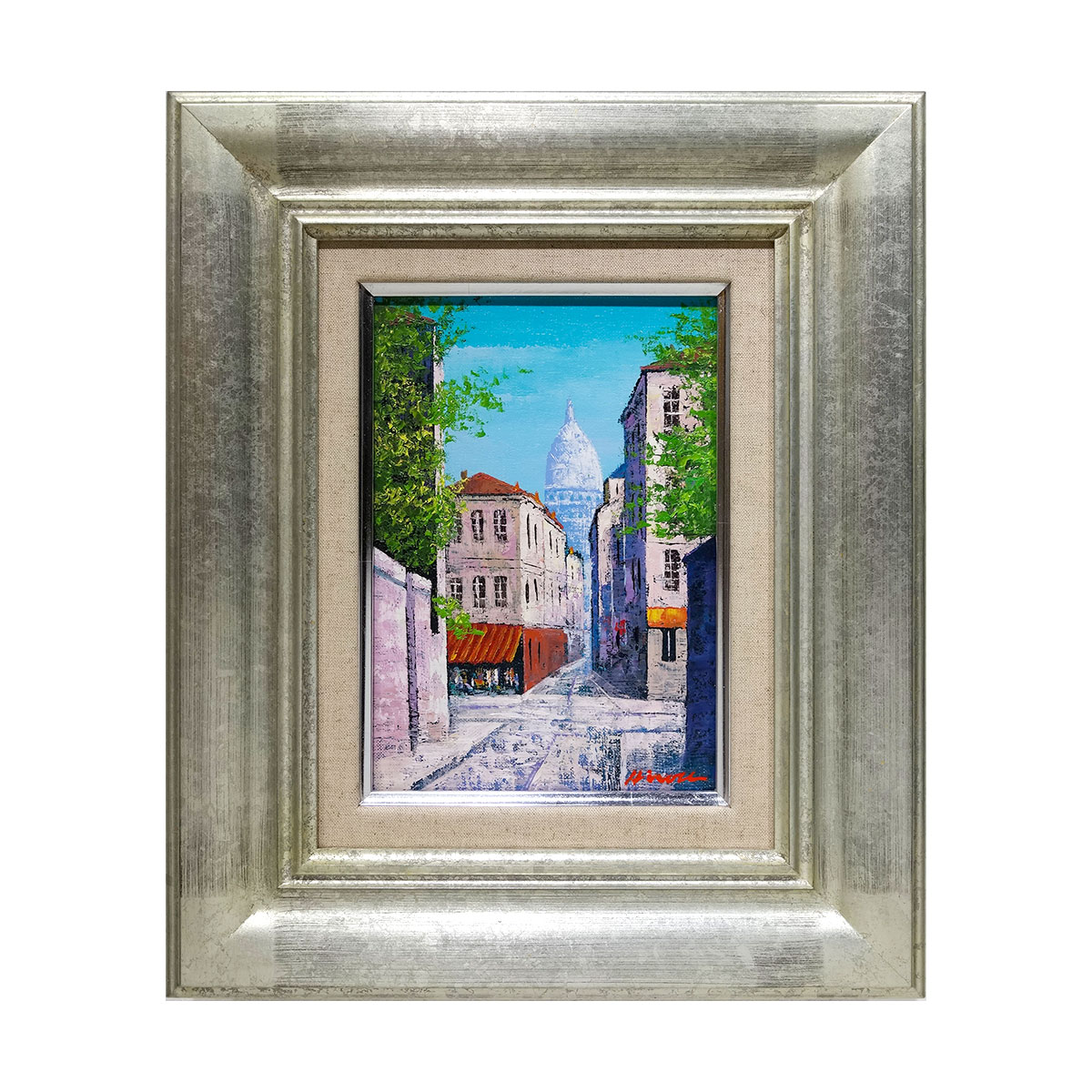 楽天市場】油彩画 F6号 広瀬和之 「モンマルトル」 真筆 額入り