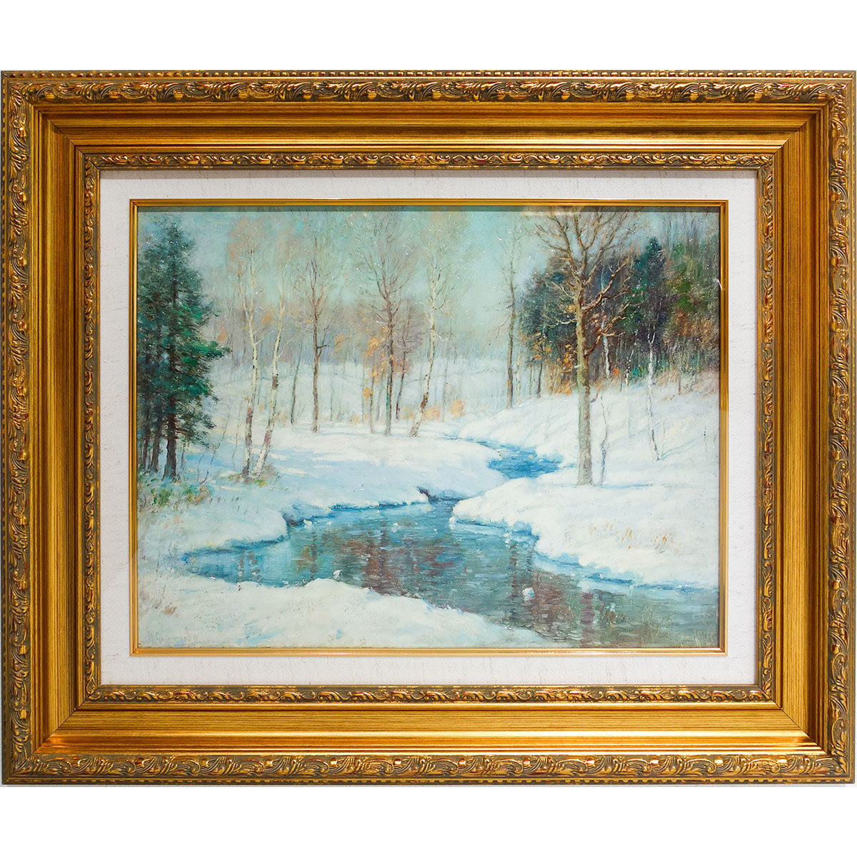 ピエール ロネット 油彩 風景画 額装 f6 印象派 ピエール ロネット 油彩 風景画 額装 f6 印象派