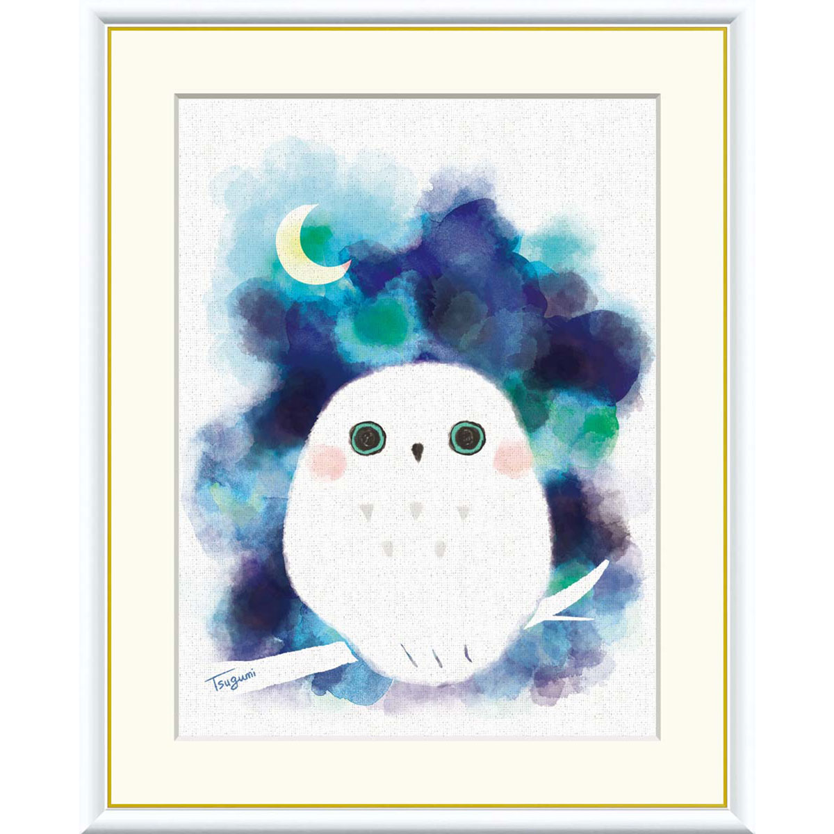 ふくろうペア 絵画 kojima作 ふくろうペア 絵画 kojima作ふくろうペア