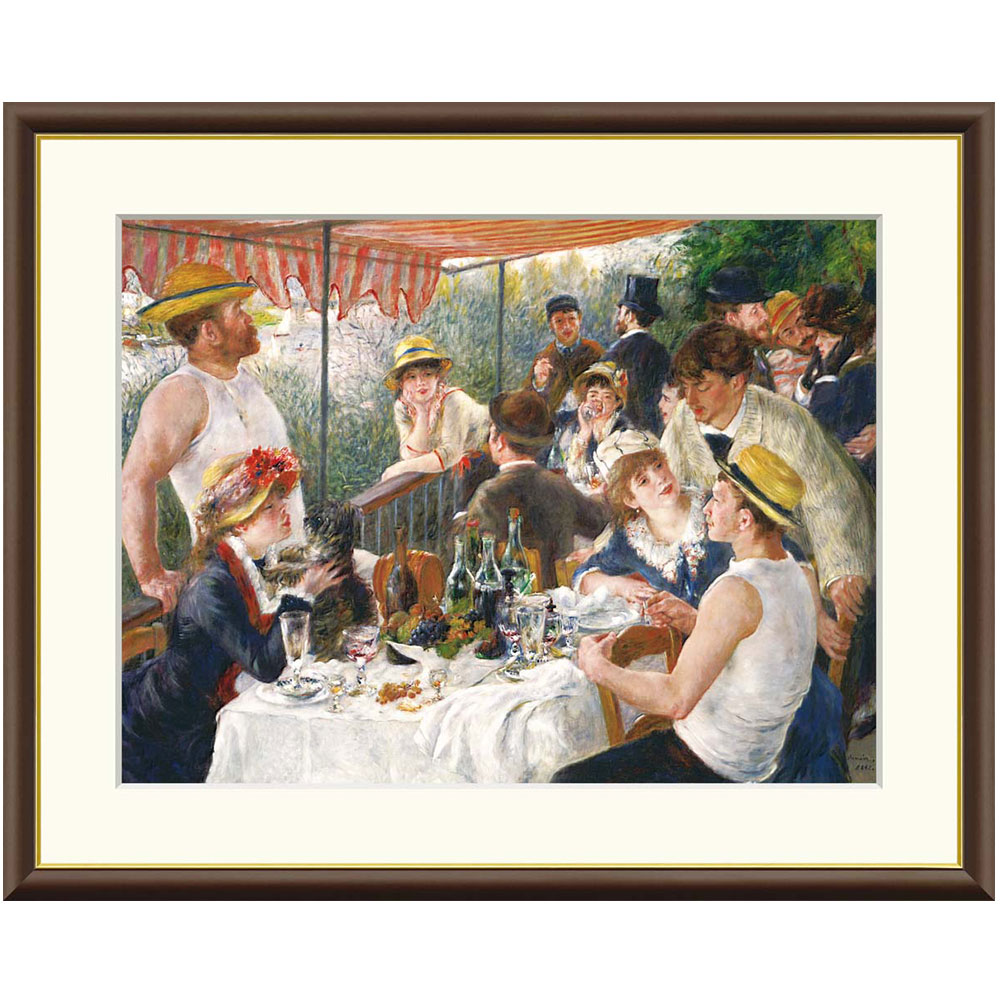 イタリア　絵画　額縁　ルノワール　船遊びをする人々の昼食 舟遊びの人々の昼食 ルノワール