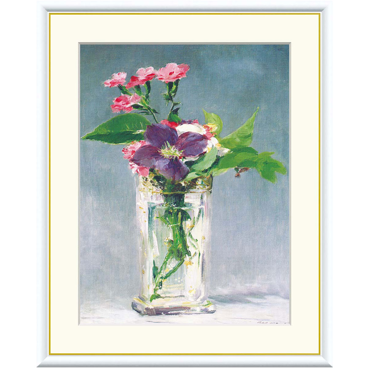 マイテ　デルテイユ￼「スペインの花瓶」有名フランス人画家額56×47絵37×28 マイテ デルテイユ￼「スペインの花瓶」有名フランス人画家額56