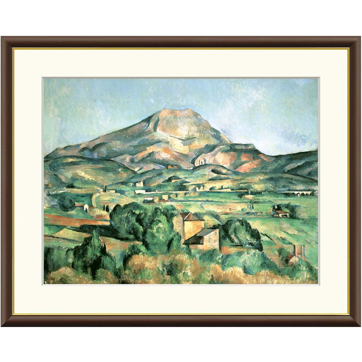 セザンヌ 「サントヴィクトワール山」 F8号（額外寸61x49.5cm） 高精彩工芸画＋手彩入り 額付き 複製画 作品 絵画 美術品 アート ポスト印象派 キュビズム 風景画｜やまとや画廊 14,256円