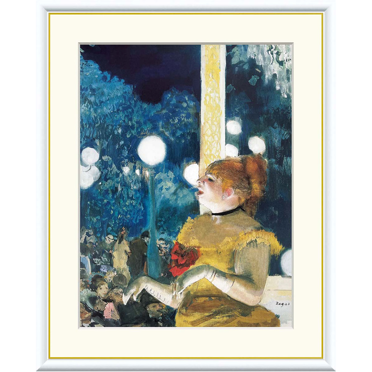 楽天市場】ガラス絵 野中勝 「お話し」 F0号 額付き 人物画 硝子