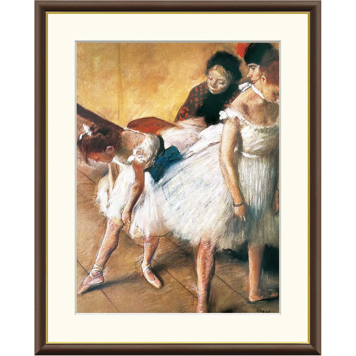 ドガ 「ダンスの試験」F8号（額外寸61ｘ50cm） 高精彩工芸画 複製画 額付き 印象派 写実主義 バレリーナ 人物画 個人所蔵｜やまとや画廊