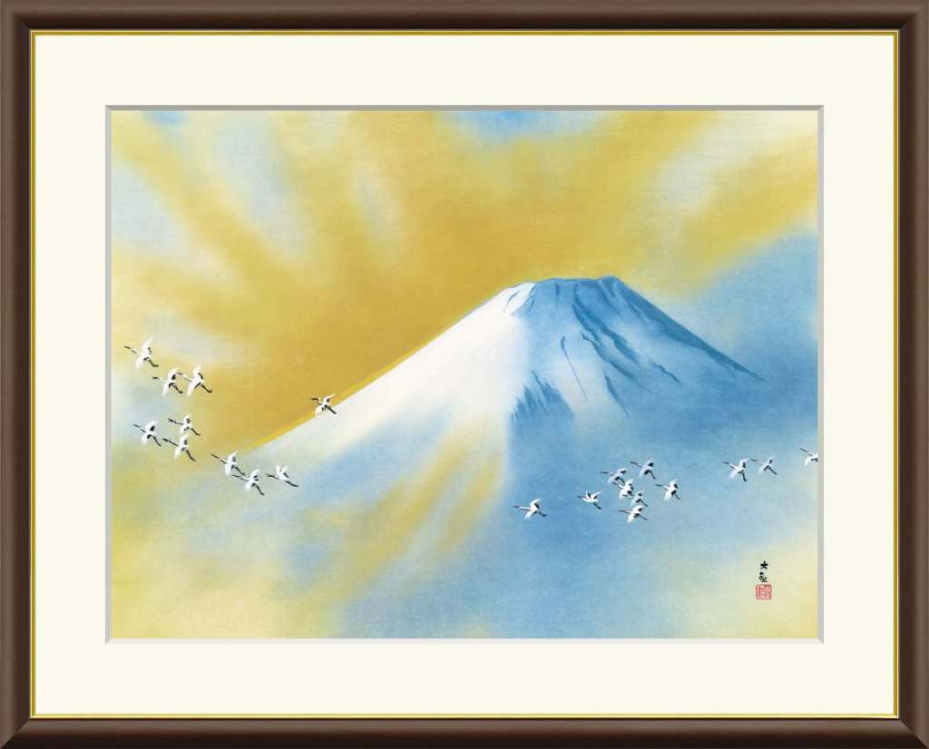 楽天市場】横山大観 霊峰四趣・秋 複製画 巧藝画 10号 【限定200