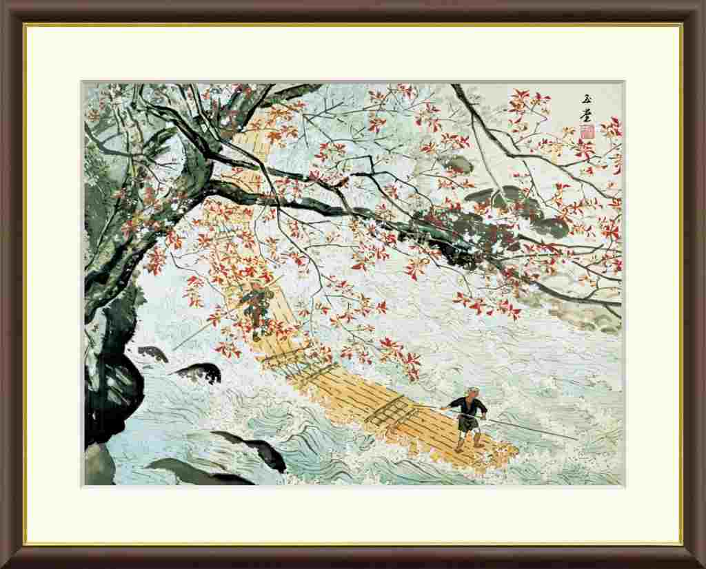 楽天市場】平山講平 油絵 F4号 A0-346F 真作保証 絵画 額付き 箱