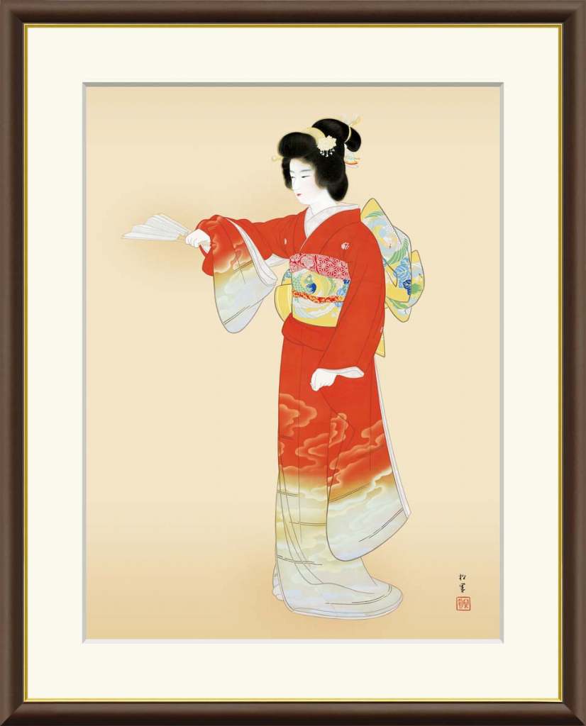掛け軸　値下げ　美人画　日本画　上村松園？序の舞　模写 m77431539639_1.jpg?1654147725