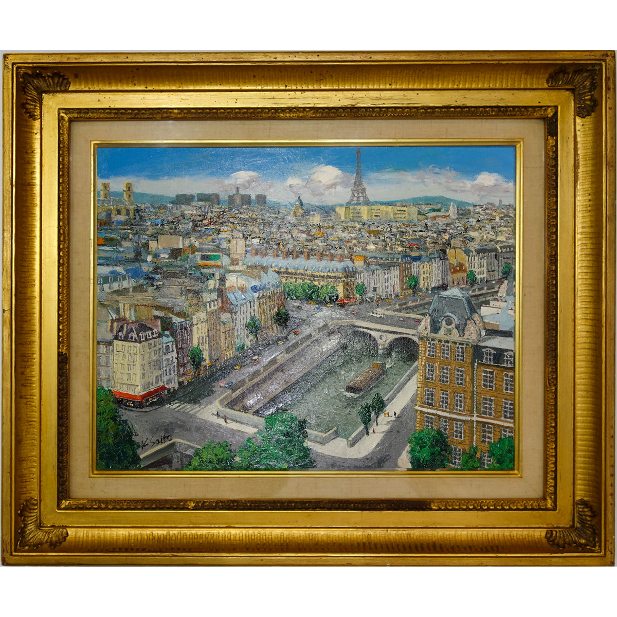 楽天市場】油彩画 F6号 渡瀬七生 『パリ、花咲く季節』 額付き 油絵