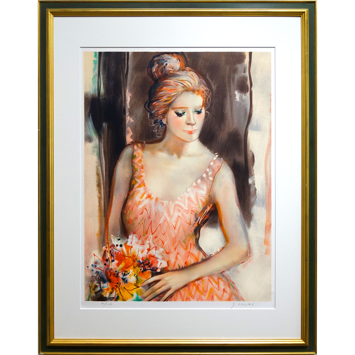 銅版画　『桜』　山宮律子　2014年　春　2/20 直筆サインあり　大型 銅版画 『桜』 山宮律子 2014年 春 2/20 直筆サインあり 大型 銅版画