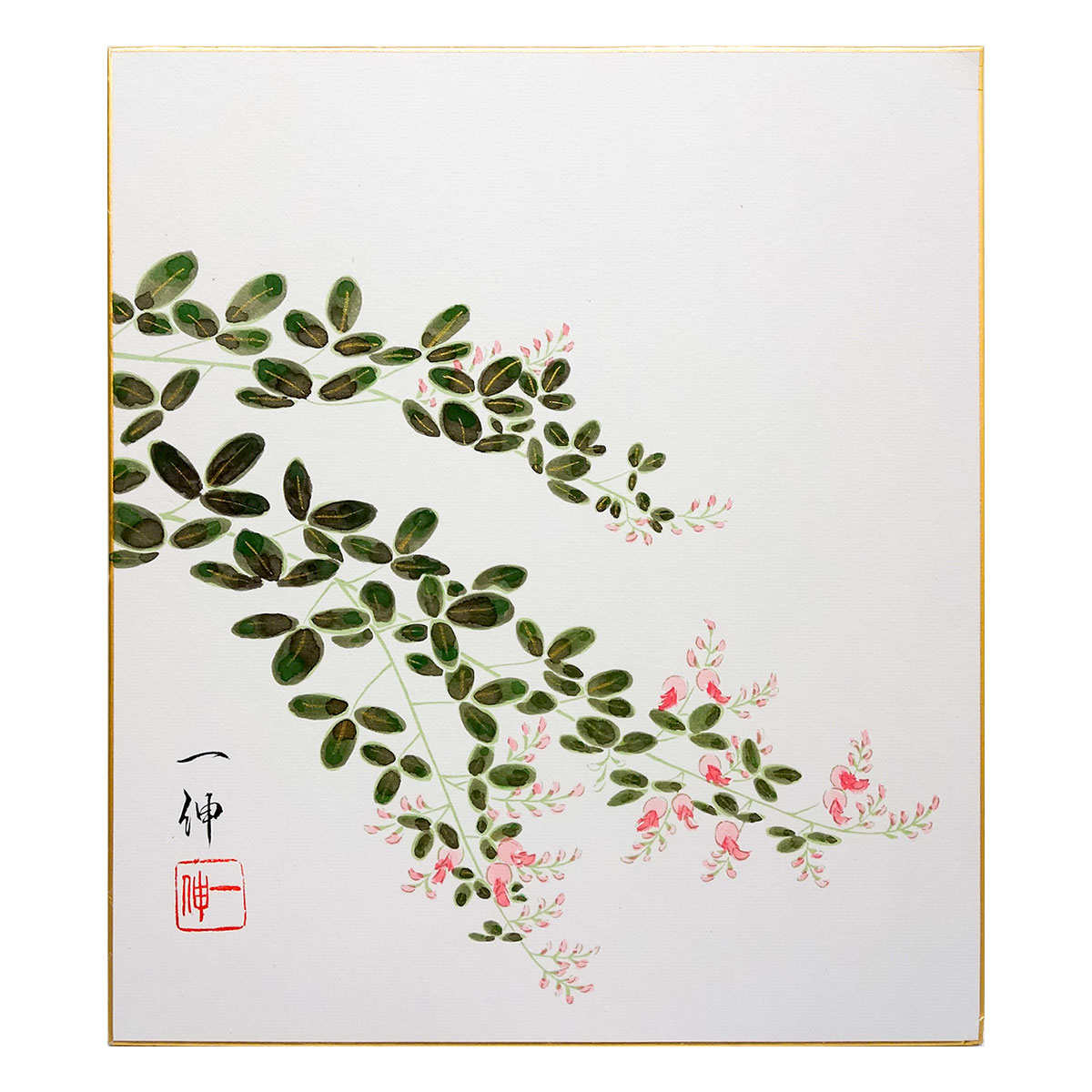 絵画　桔梗　肉筆色紙絵 楽天市場】【中古】【書画】瀬尾南海筆 桔梗 肉筆色紙【送料無料
