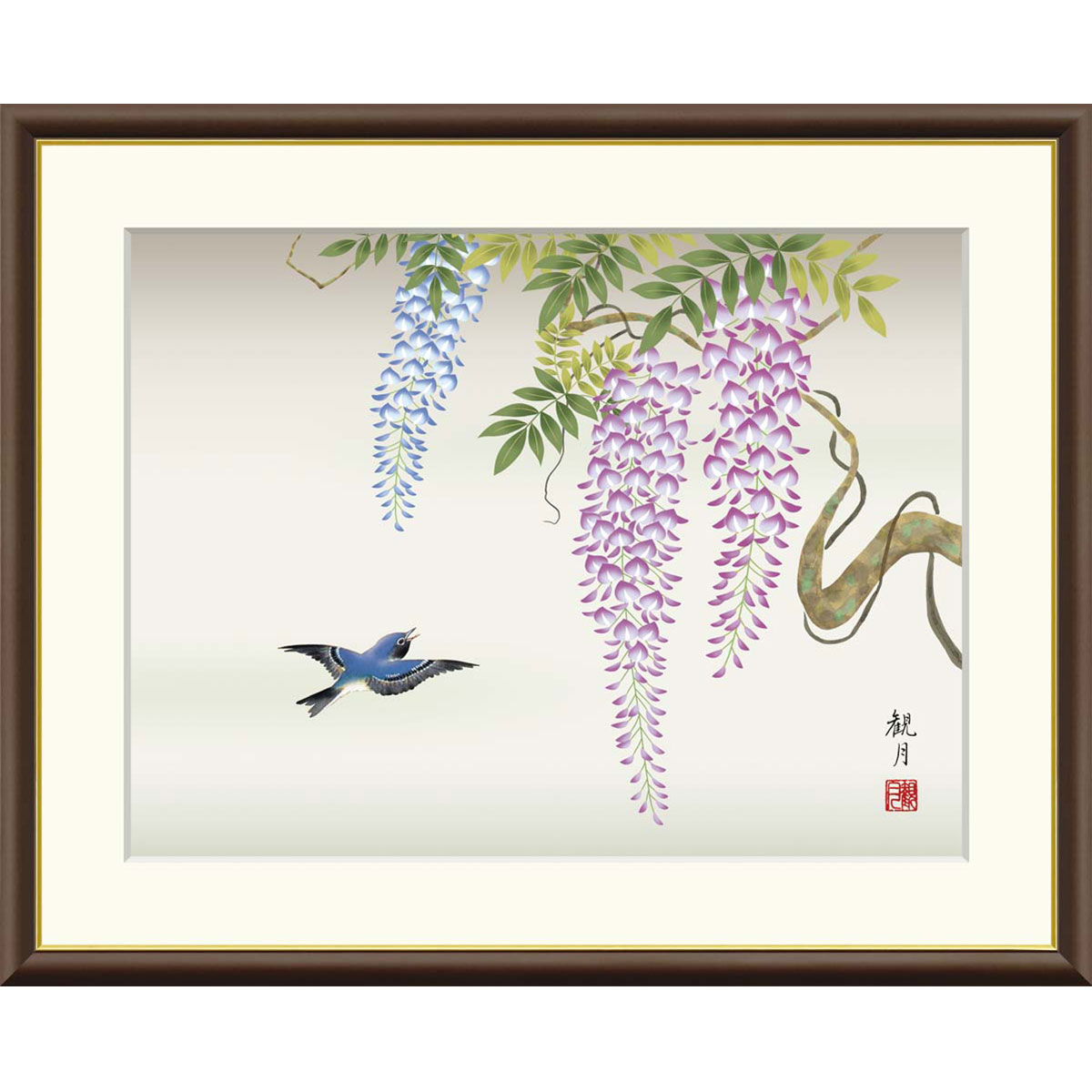 楽天市場】森山観月「桜花に小鳥」 F8号（額外寸61x50cm） 高