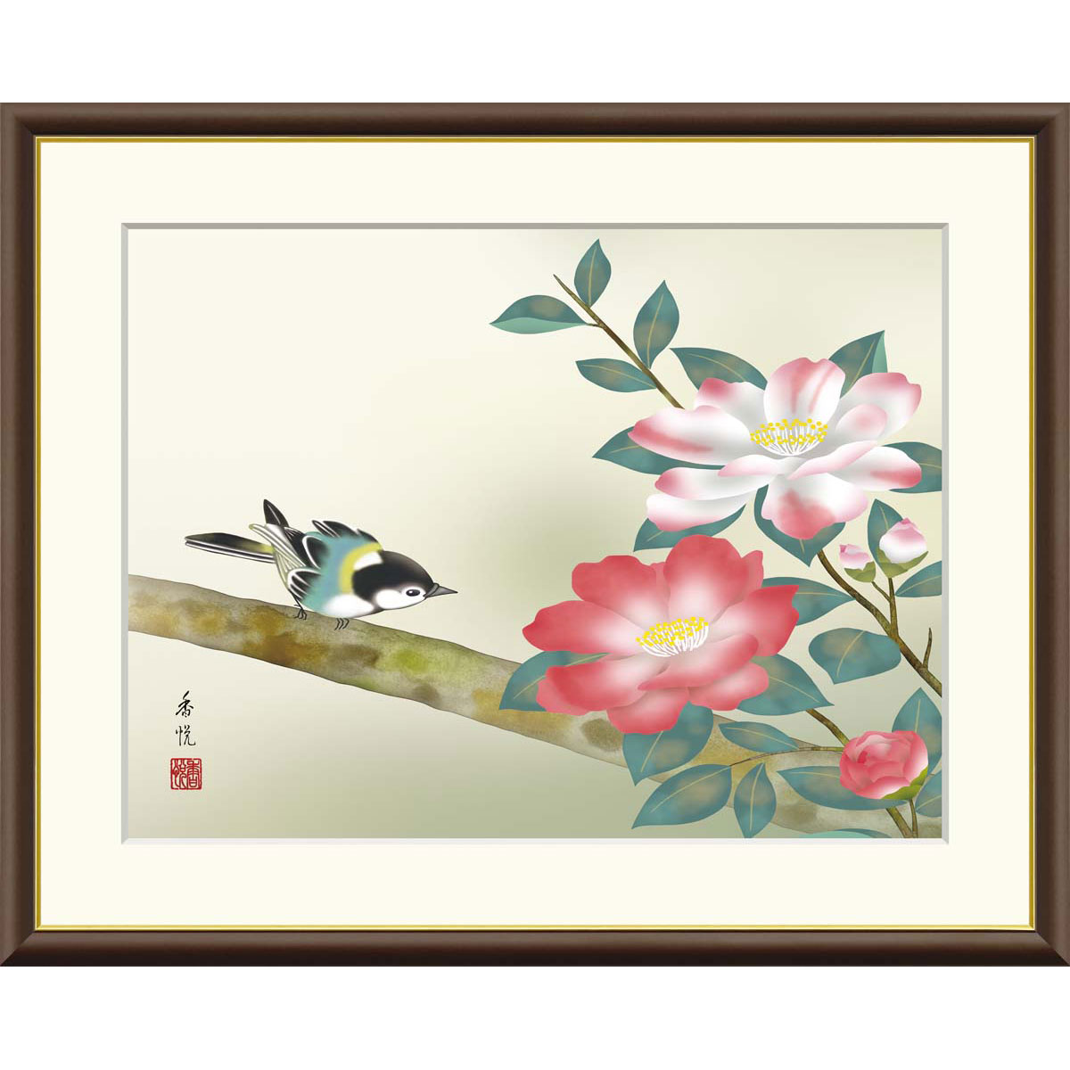 美品 軸 開運 福 おもてなし 絵 幸運 青鳥 花 茶 中国 美術 インテリア 美品 軸 開運 福 おもてなし 絵 幸運 青鳥 花 茶 中国 美術