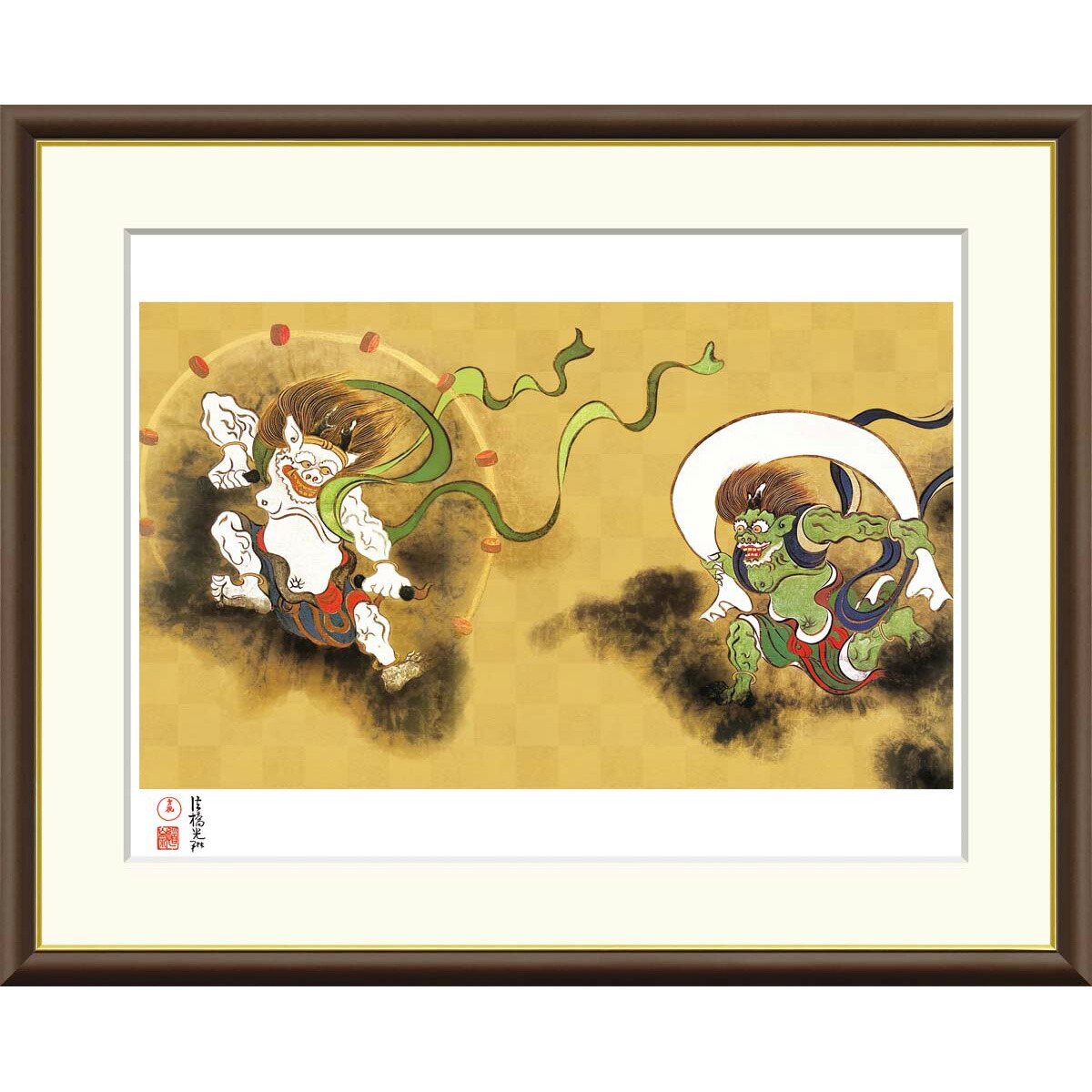楽天市場】俵屋宗達 風神雷神図（額・掛軸） 複製画 巧藝画 大塚