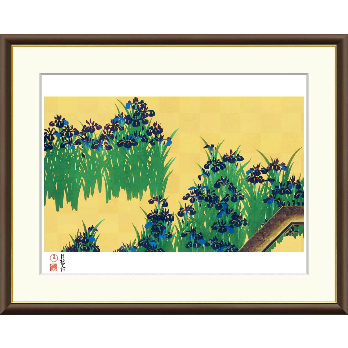 楽天市場】尾形光琳 燕子花図（右隻・左隻セット）複製画 巧藝画 大塚