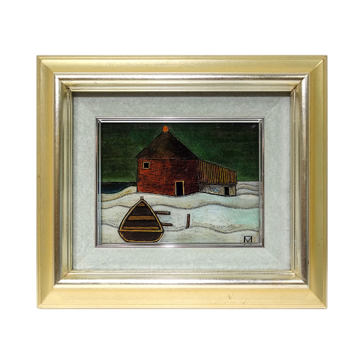 ガラス絵画 西アフリカ セネガル ガラス絵 No.11 アフリカンアート 絵画 壁