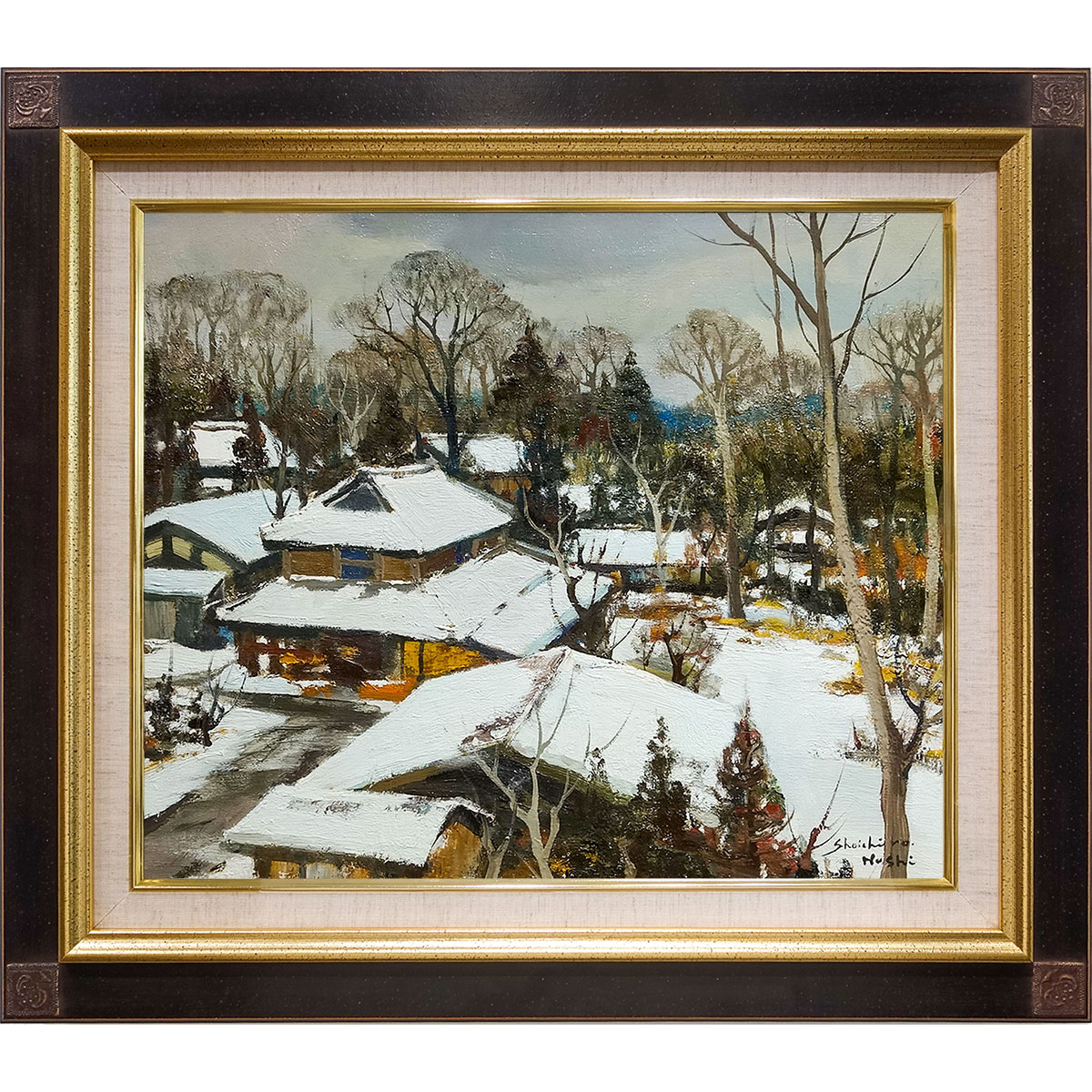 塗師祥一郎【山麓の里】 油彩 0号 塗師祥一郎【山麓の里】 油彩 0号