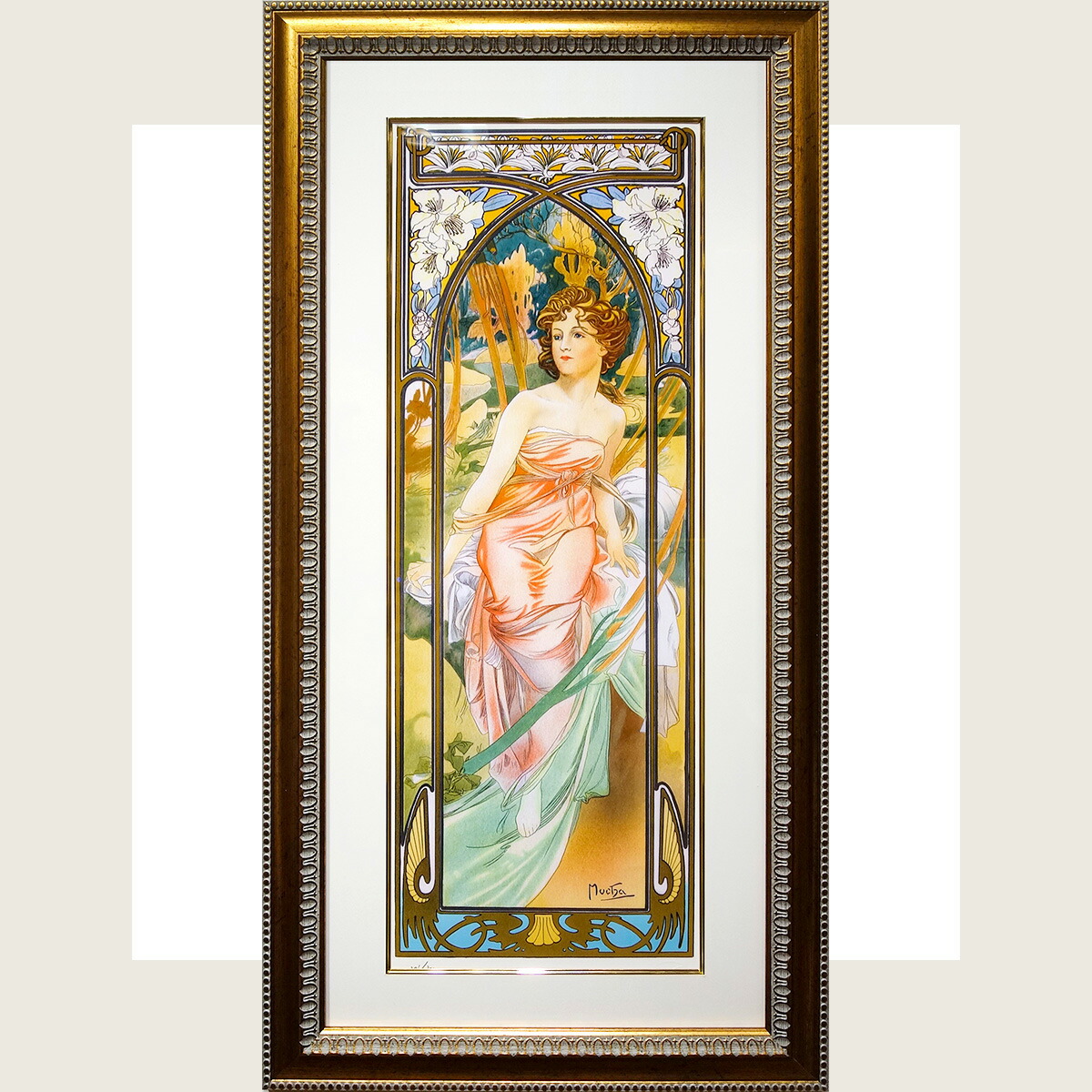 楽天市場】☆ 版画 ミュシャ 「JOB （小）」 シルクスクリーン 複製画