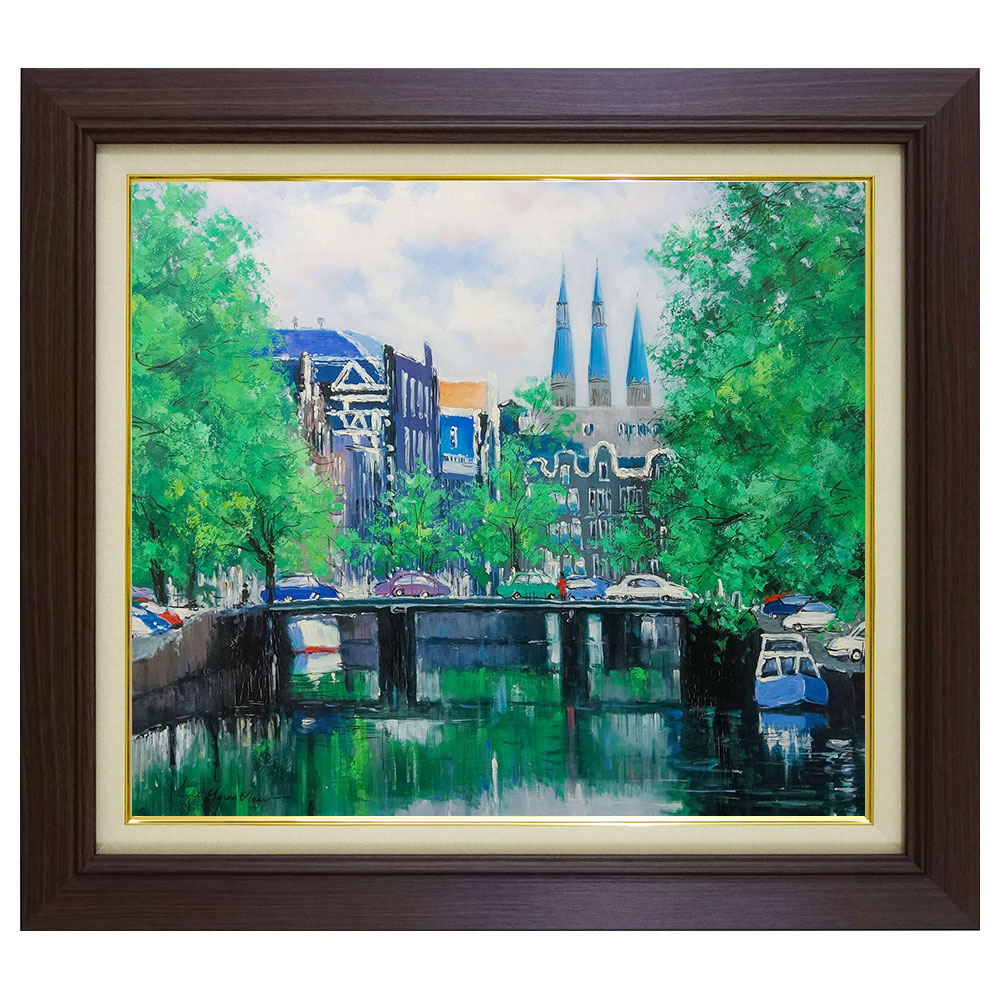 楽天市場】F10 ◎ 油彩画 「地中海の街（ギリシャ