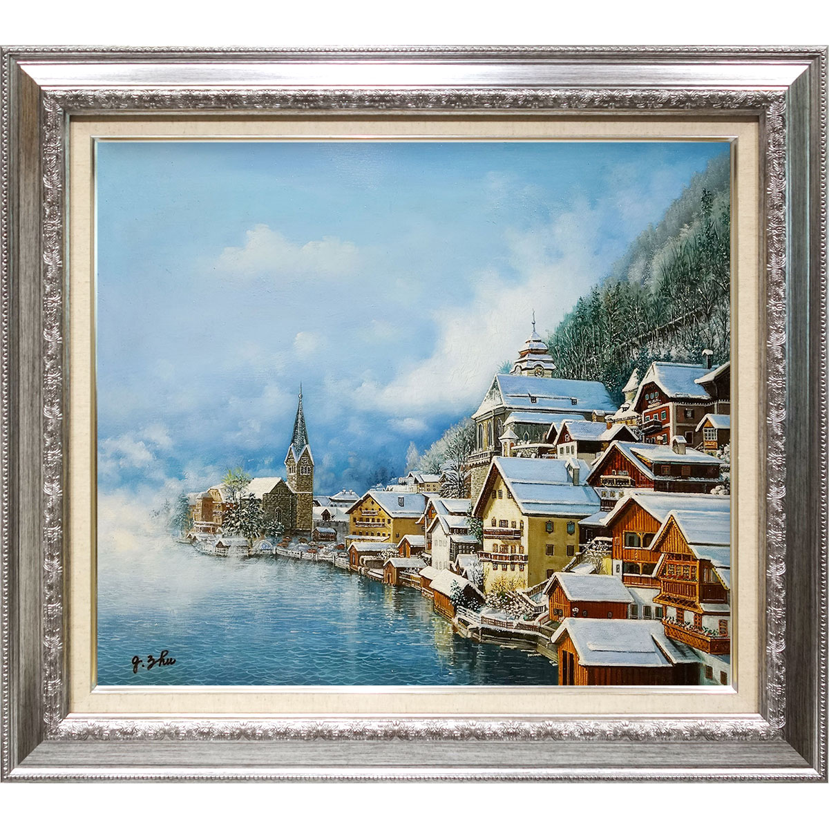 楽天市場】F10 ◎ 油彩画 「地中海の街（ギリシャ