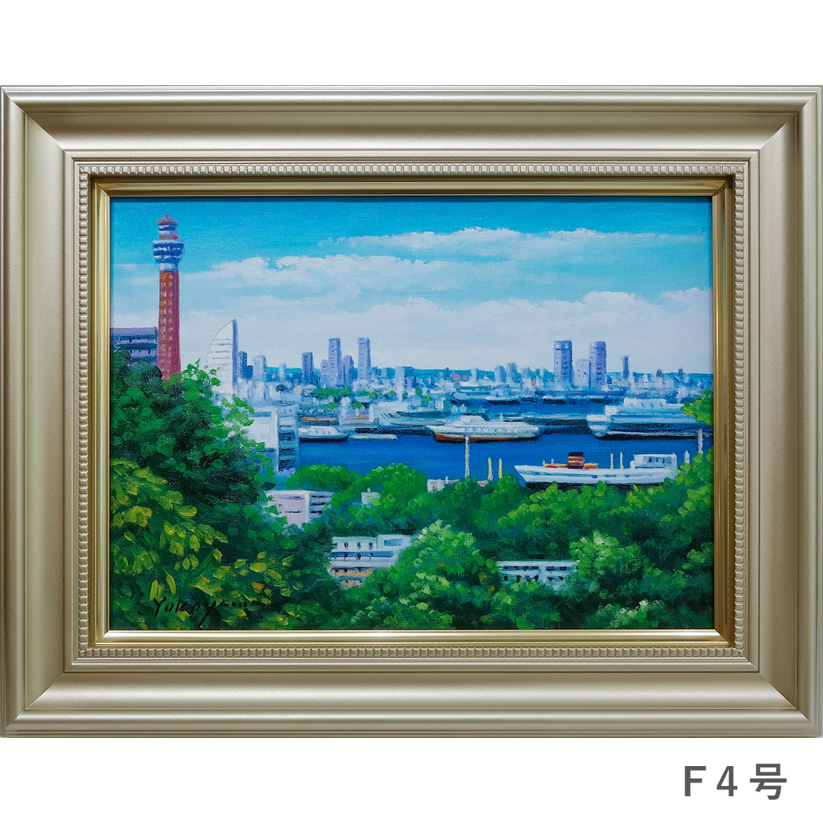 楽天市場】油彩画 澤井進 「東尋坊」 F4号 油絵 額入り 風景画 真筆