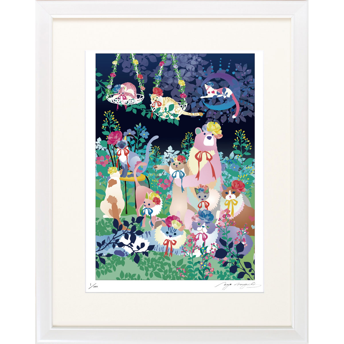 楽天市場】【スーパーSALE10％OFF】絵画 ほらぐちかよ 猫まみれ