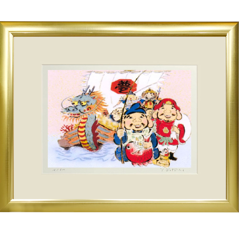 楽天市場】藤 直晴 「 恵比寿 大黒天 」 色紙絵 : 内田画廊