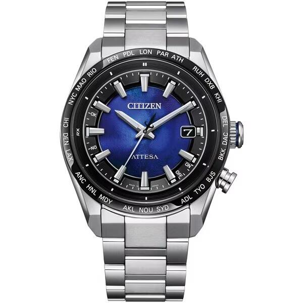 CITIZEN ATTESA シチズン アテッサ CB0288-65L UNITE with BLUE エコ・運転電磁波時辰儀 ダイレクトフライト ACT Line メンズウオッチ 国内置き目品