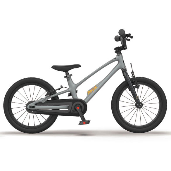 RoyalBaby 16インチ イージーバイク(グレー) EZ SPACE-SUPER LIGHT 16inch RB16-53 67942 超軽量 耐久性 キッズサイクル おしゃれなトレーニングバイク ペダルバイク EZバイク 男女兼用 子供用自転車 ジュニア 幼児車 ロイヤルベイビー オオトモ