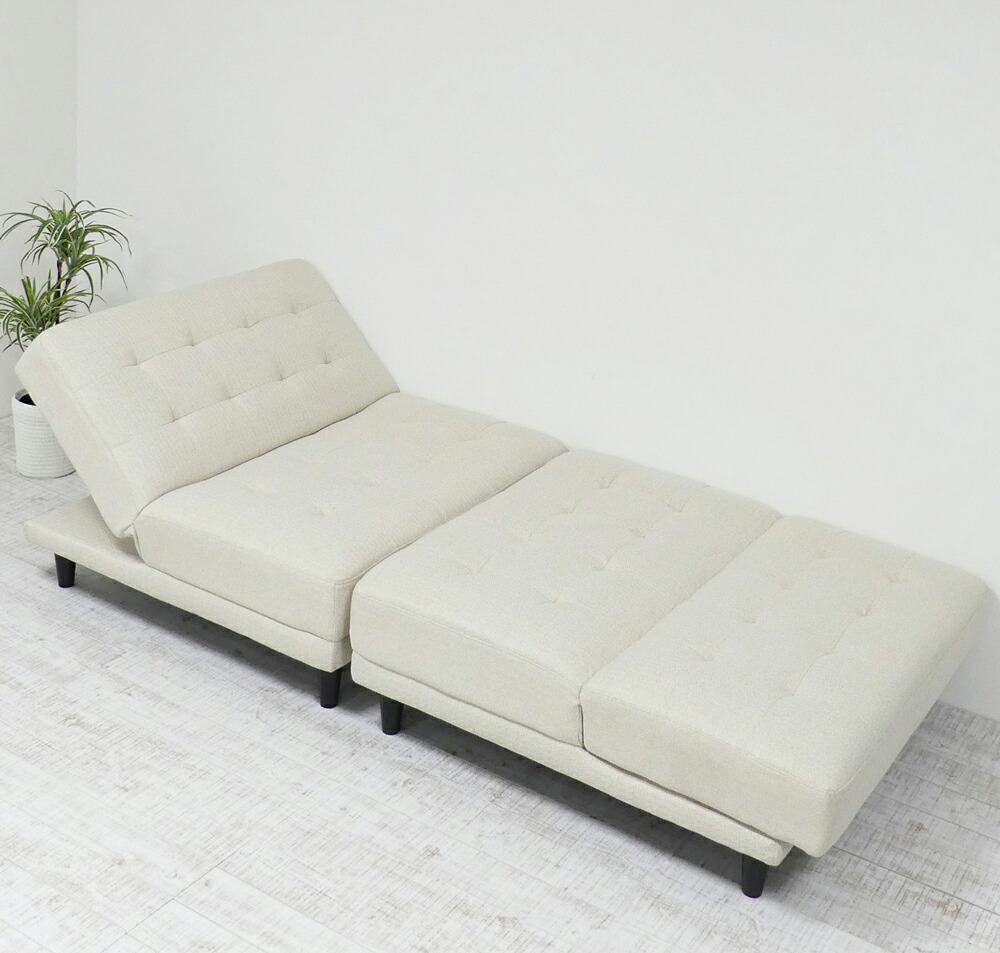 完成品 New 離せるソファーベッド【アイボリー】クロシオ 33128シングルソファ シングルベッド 3~4掛けソファ 4way ホワイト アイボリー リクライニング クリーム ホワイト|COCOde Shop
