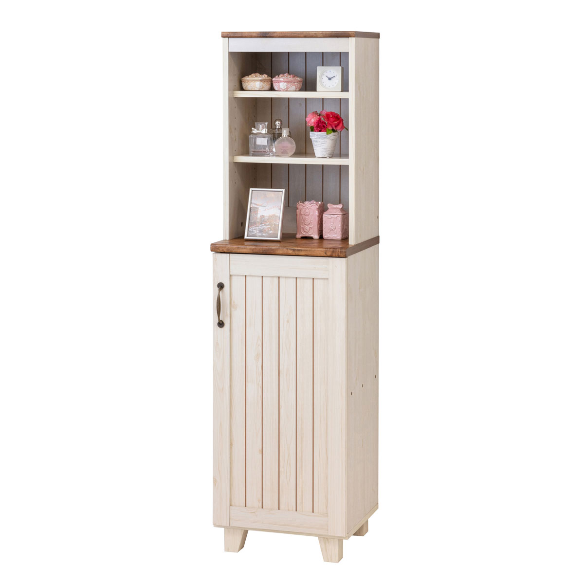 楽天市場】《クロシオ》カントリー ハイキャビネット 組立式 キッチン