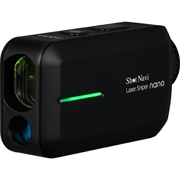 ShotNavi ショットナビLaser Sniper nano BK(ブラック)レーザースナイパー・ナノゴルフ 生活防水 ピンシーク ポイント スキャン コンパクト 充電式ポケットサイズ 高低差 プレゼント