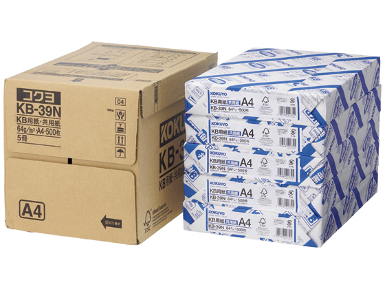 コクヨ KB用紙 共用紙 64g 500枚×5冊 【WEB限定】 KB-39N A4 最も