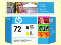 【百貨店SALE押さえる★最大限度20%OFF＆2,000円クーポン券】【お取り寄せ】HP 刷り上げる上端 つや消し黒いこと・黄色 HP72(C9384A) ヒューレットパッカード ＨＰマルチ容器に並べる インクジェット薬莢 インキ薬莢 トナー