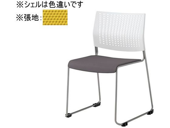 【レビュー投稿で100円OFFクーポン】【メーカー直送】オカムラ ケッテ チェア 座パッド シルバーフレーム ブラックシェル イエロー【代引不可】【組立・設置・送料無料】ループ脚 スタッキングチェア ミーティングチェア オフィス家具