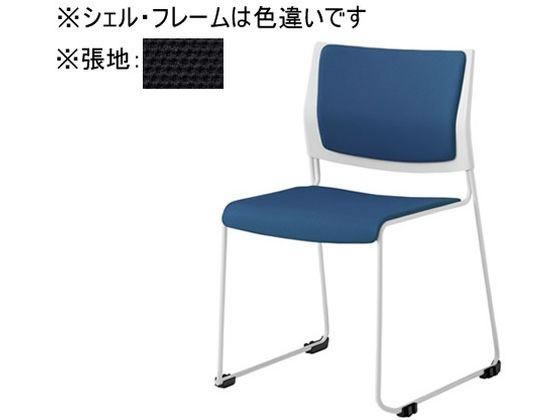 【マラソン限定★ポイント2倍】【メーカー直送】オカムラ ケッテ チェア 背座パッド ブラックフレーム ブラックシェル ブラック【代引不可】【組立・設置・送料無料】ループ脚 スタッキングチェア ミーティングチェア オフィス家具